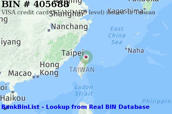 BIN 405688 VISA credit Taiwan TW