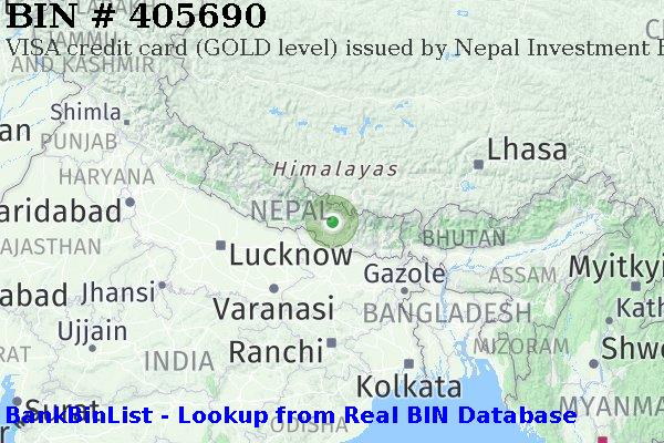 BIN 405690 VISA credit Nepal NP
