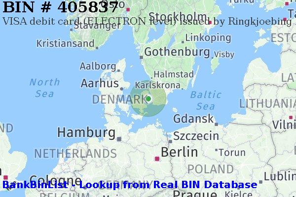 BIN 405837 VISA debit Denmark DK