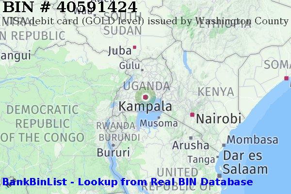 BIN 40591424 VISA debit Uganda UG
