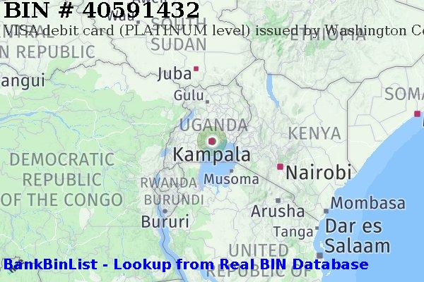 BIN 40591432 VISA debit Uganda UG