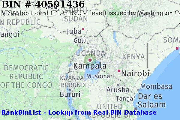 BIN 40591436 VISA debit Uganda UG
