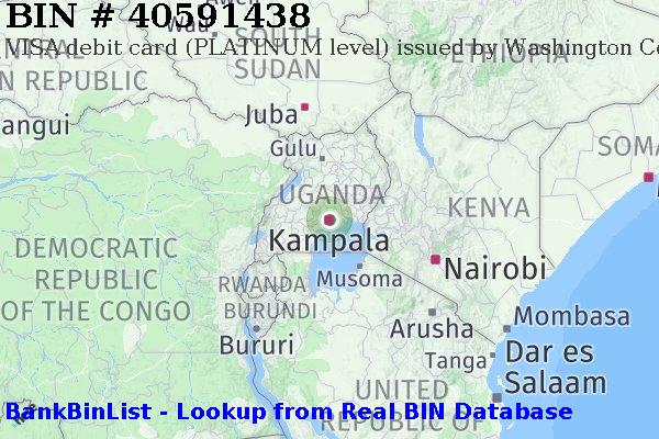 BIN 40591438 VISA debit Uganda UG