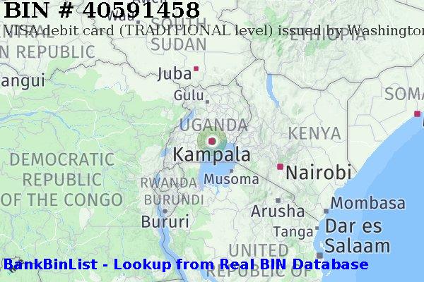 BIN 40591458 VISA debit Uganda UG