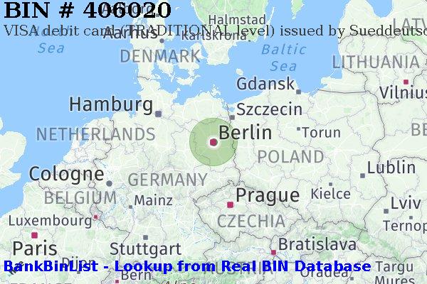 BIN 406020 VISA debit Germany DE
