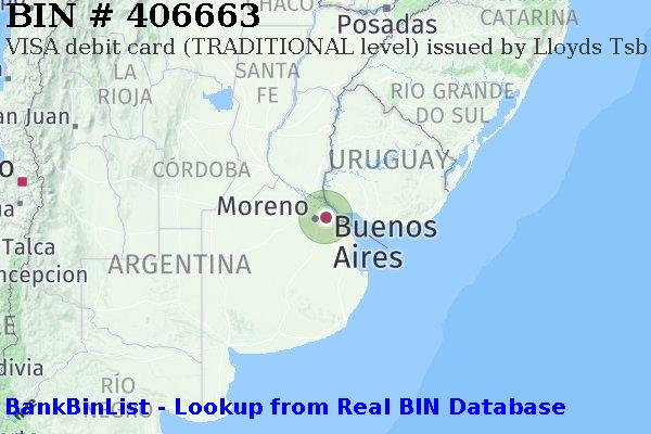 BIN 406663 VISA debit Argentina AR