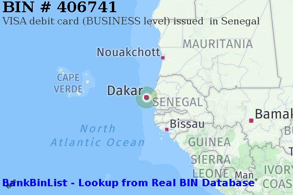 BIN 406741 VISA debit Senegal SN