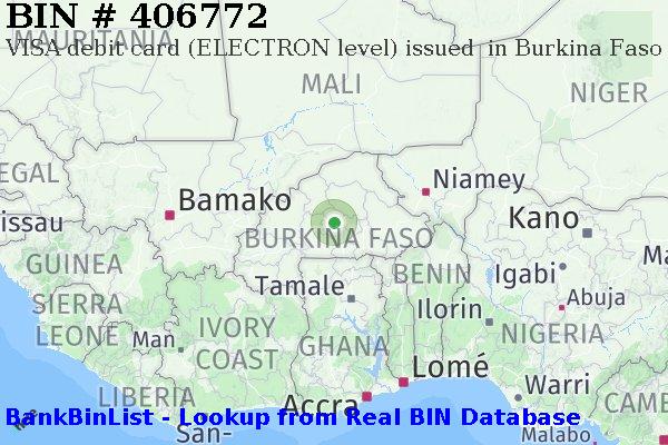 BIN 406772 VISA debit Burkina Faso BF