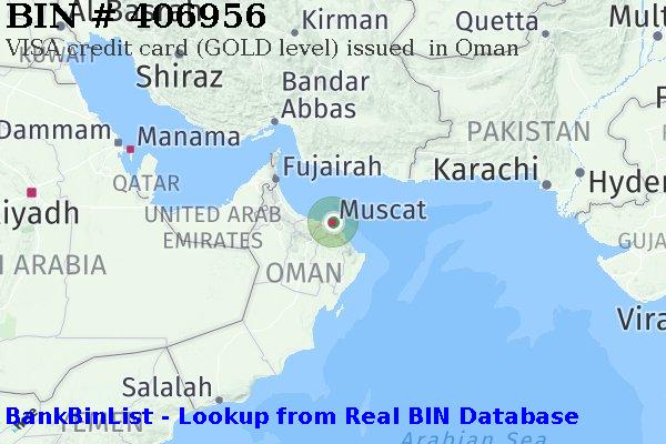 BIN 406956 VISA credit Oman OM