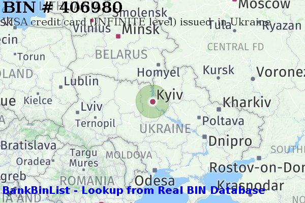 BIN 406980 VISA credit Ukraine UA