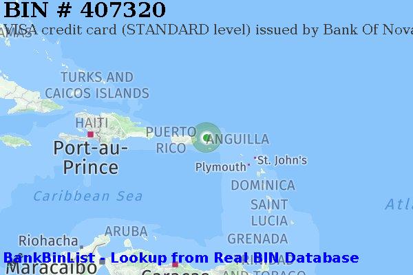 BIN 407320 VISA credit Virgin Islands (U.S.) VI