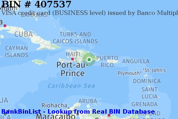 BIN 407537 VISA credit Dominican Republic DO