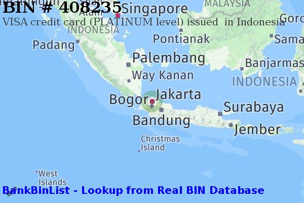 BIN 408235 VISA credit Indonesia ID