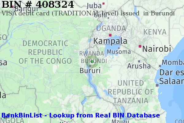 BIN 408324 VISA debit Burundi BI