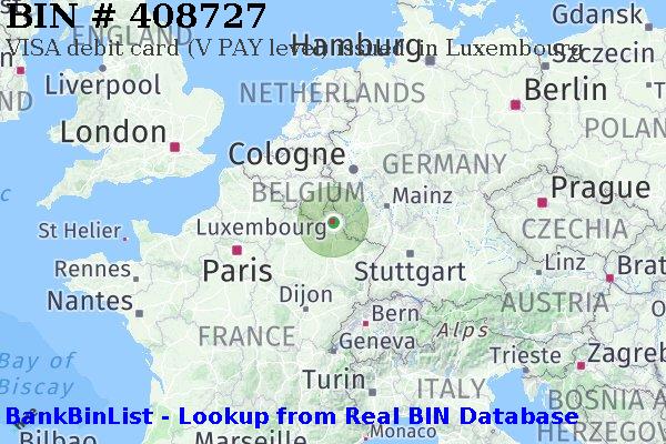 BIN 408727 VISA debit Luxembourg LU