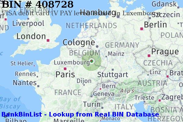 BIN 408728 VISA debit Luxembourg LU