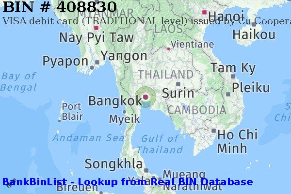 BIN 408830 VISA debit Thailand TH