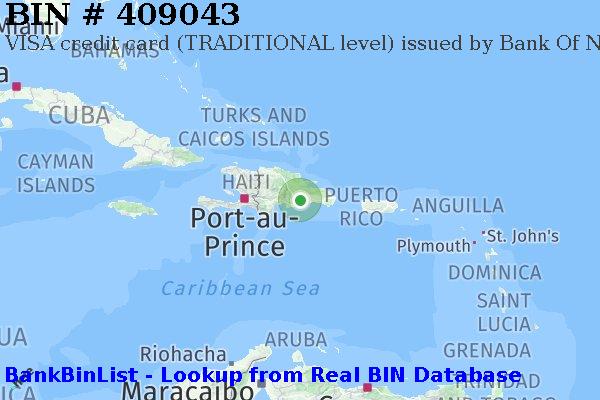 BIN 409043 VISA credit Dominican Republic DO
