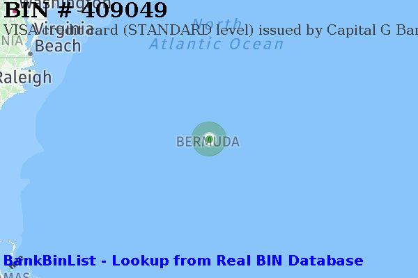 BIN 409049 VISA credit Bermuda BM