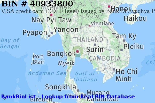 BIN 40933800 VISA credit Thailand TH