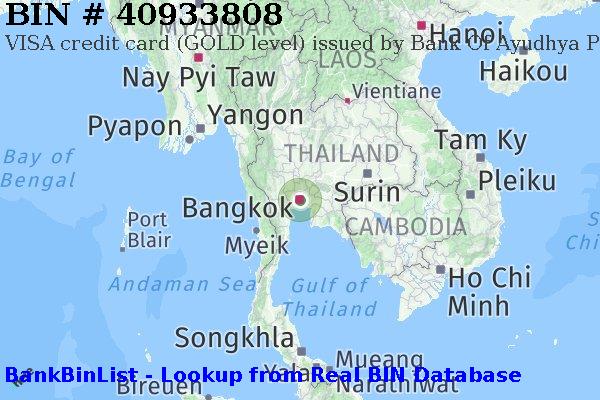 BIN 40933808 VISA credit Thailand TH
