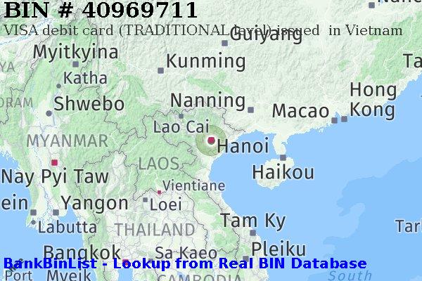 BIN 40969711 VISA debit Vietnam VN
