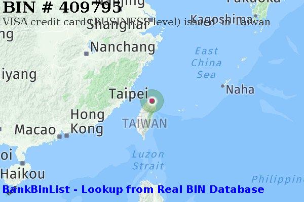BIN 409795 VISA credit Taiwan TW