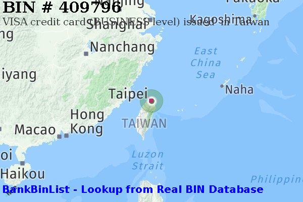 BIN 409796 VISA credit Taiwan TW