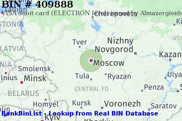 BIN 409888 VISA debit Russian Federation RU