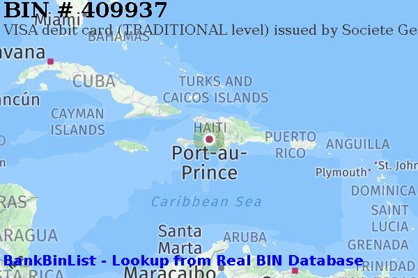 BIN 409937 VISA debit Haiti HT