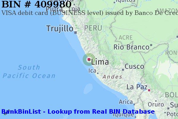 BIN 409980 VISA debit Peru PE