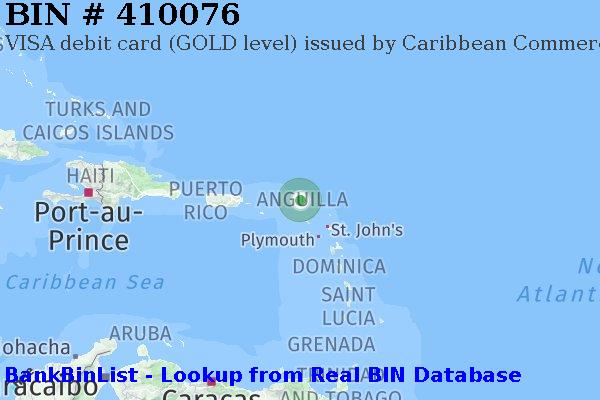 BIN 410076 VISA debit Anguilla AI