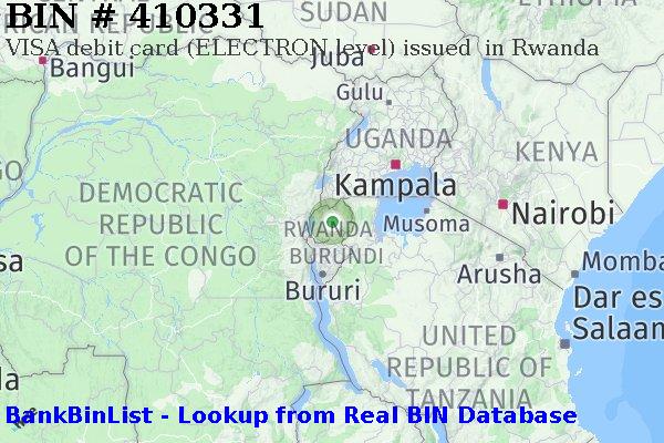 BIN 410331 VISA debit Rwanda RW