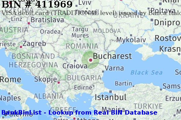 BIN 411969 VISA debit Romania RO