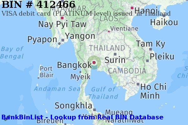 BIN 412466 VISA debit Thailand TH