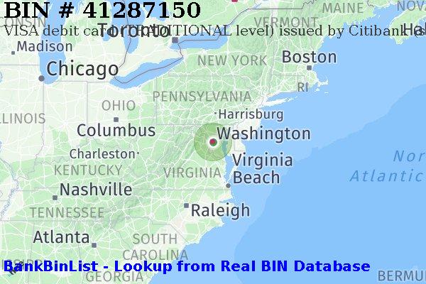 BIN 41287150 VISA debit United States US