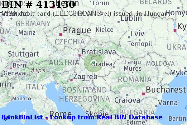 BIN 413130 VISA debit Hungary HU