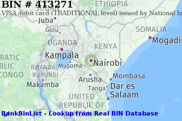 BIN 413271 VISA debit Kenya KE