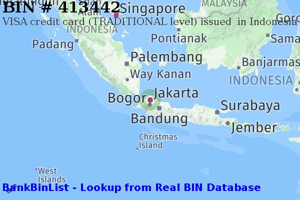 BIN 413442 VISA credit Indonesia ID