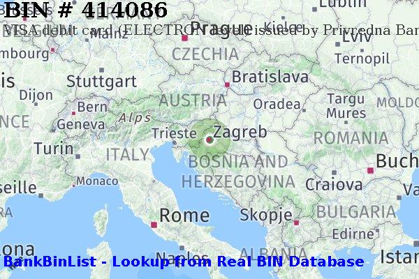 BIN 414086 VISA debit Croatia HR