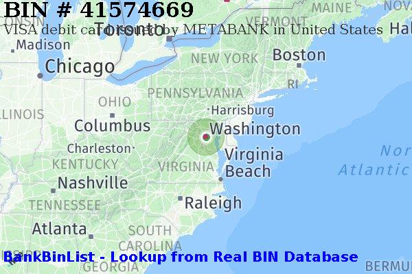 BIN 41574669 VISA debit United States US