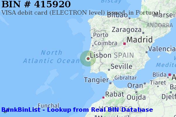 BIN 415920 VISA debit Portugal PT