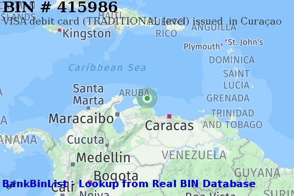 BIN 415986 VISA debit Curaçao CW