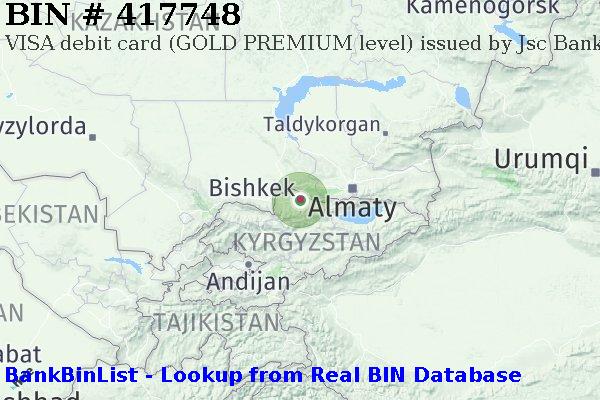 BIN 417748 VISA debit Kyrgyzstan KG