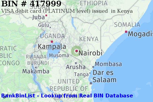 BIN 417999 VISA debit Kenya KE