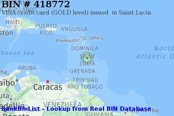 BIN 418772 VISA credit Saint Lucia LC