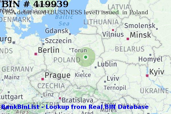 BIN 419939 VISA debit Poland PL