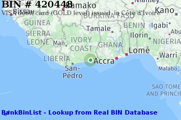 BIN 420448 VISA debit Côte d'Ivoire CI