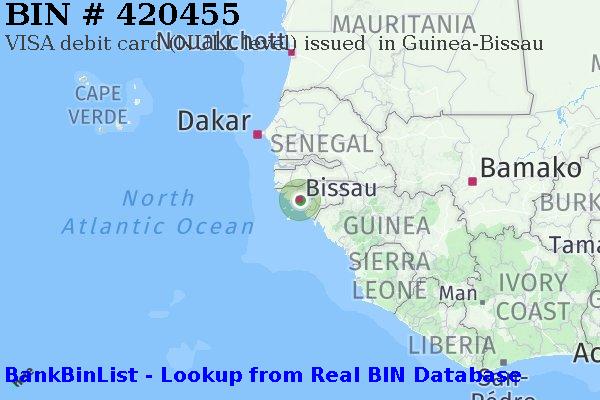 BIN 420455 VISA debit Guinea-Bissau GW