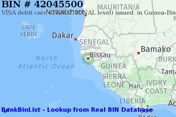 BIN 42045500 VISA debit Guinea-Bissau GW